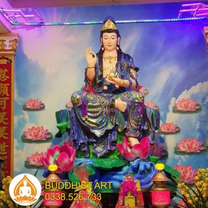 tượng phật quan âm ngồi đài sen tượng phật