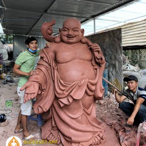 Tượng Phật Di Lặc bằng cao 2 mét đồng