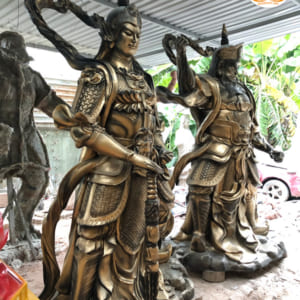 Tượng Vi Đà Tiêu Diện Hộ Pháp bằng đồng
