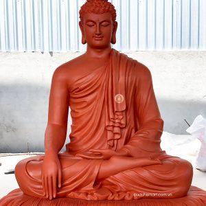 Tượng bổn sư ấn địa xúc bột đá