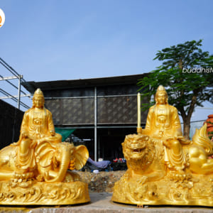 Tượng văn thù phổ hiền Bồ Tát đẹp