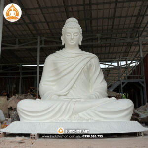 Tượng Phật Bổn Sư Thích Ca đẹp cao 3 mét composite hoặc bột đá